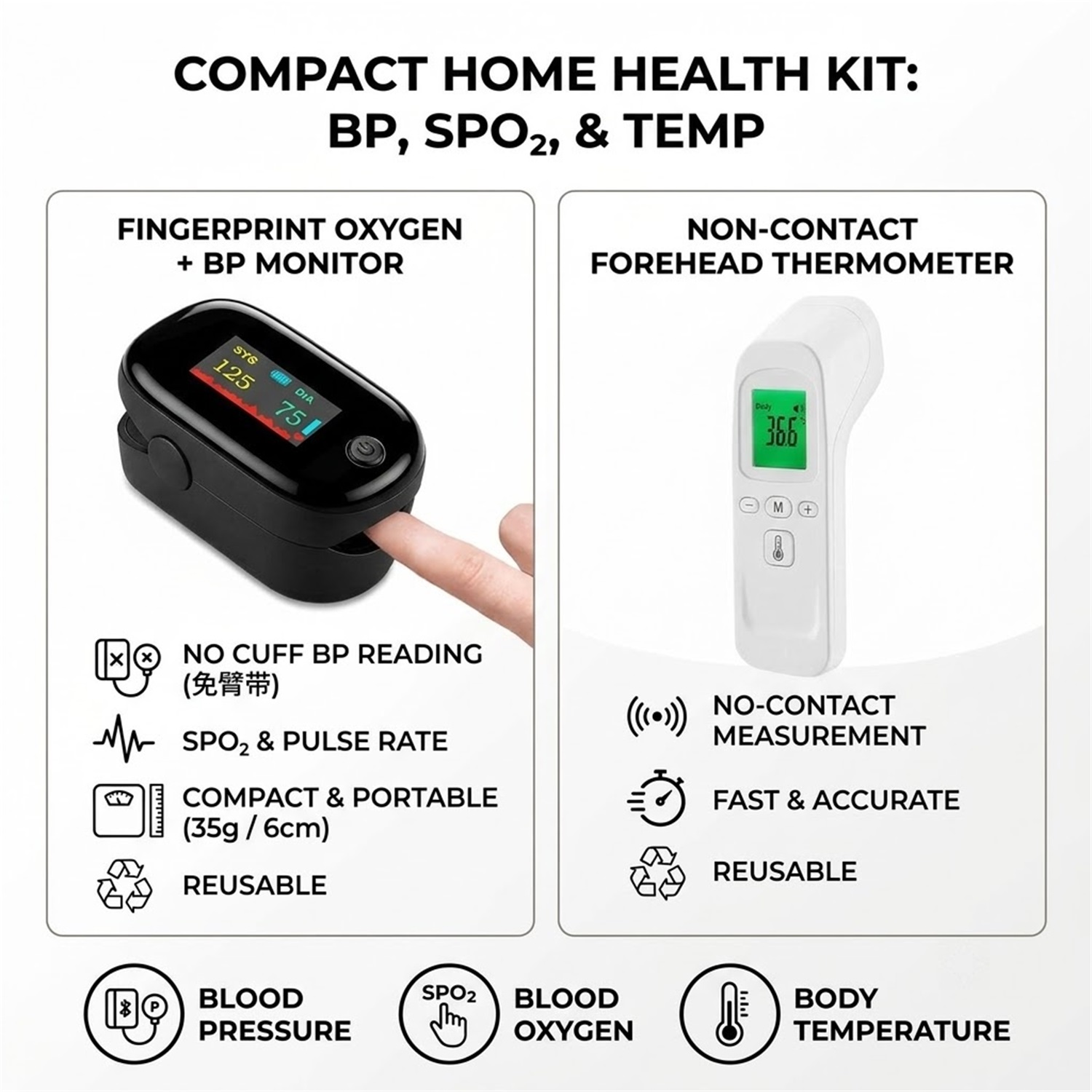 Körper-Infrarot-Thermometer, b – Pulse Oximeter Bewertung und Preis